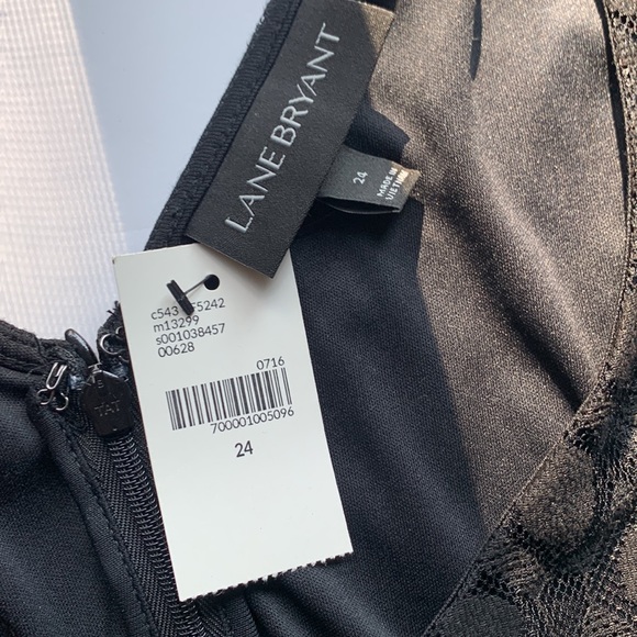 Lane bryant black dress, lace with tulle size 24 New With Tags - Picture 7 of 11